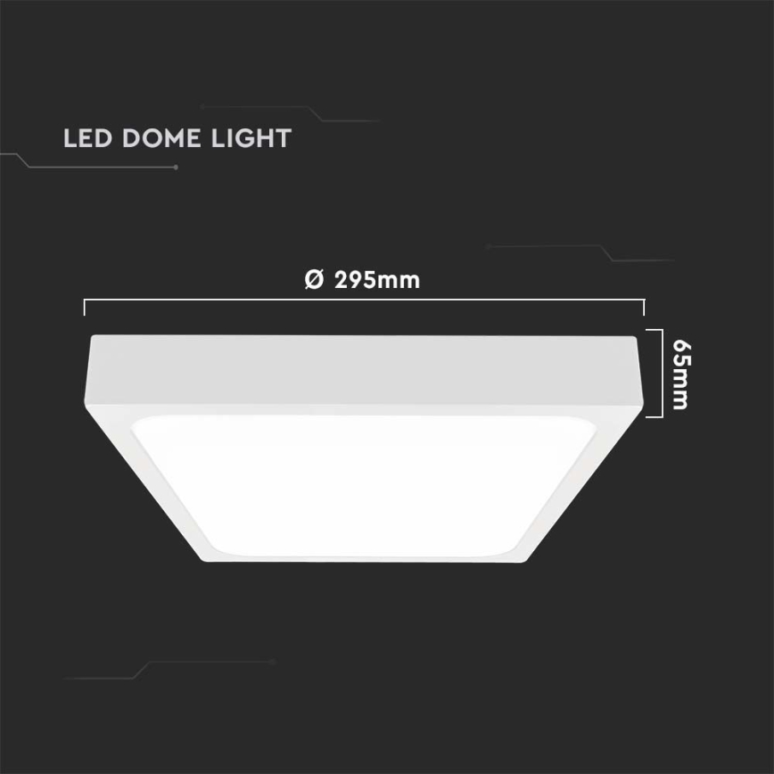 LED Плафон за баня със сензор LED/24W/230V 4000K IP44 29,5x29,5 см бял