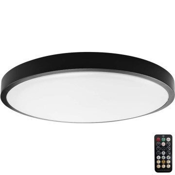 LED Плафон за баня със сензор LED/24W/230V 4000K IP44 черен + дистанционно управление
