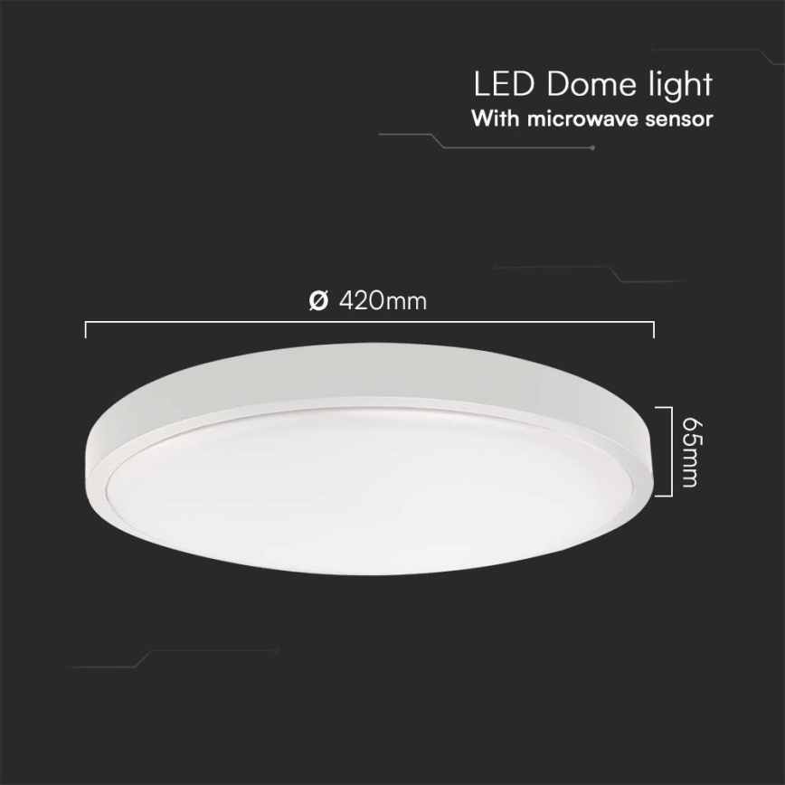 LED Плафон за баня със сензор LED/36W/230V 4000K IP44 бял + дистанционно управление