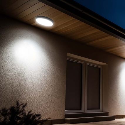 LED Плафон за баня със сензор LED/36W/230V 4000K IP44 черен + дистанционно управление