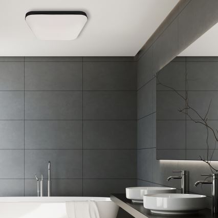 LED Плафон за баня със сензор NEMO LED/16W/230V IP44 черен