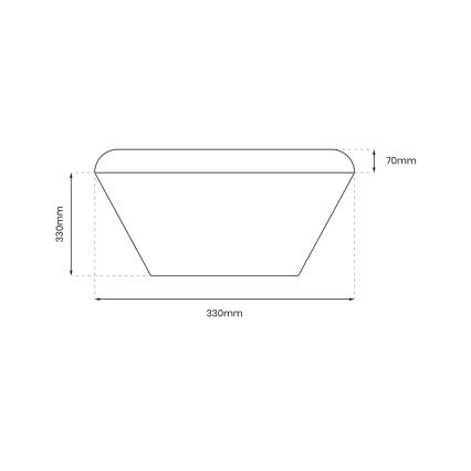 LED Плафон за баня със сензор NEMO LED/16W/230V IP44 черен