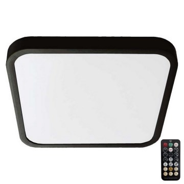 LED Плафон за баня със сензор SAMSUNG CHIP LED/36W/230V IP44 4000K 42x42 см черен + дистанционно управление