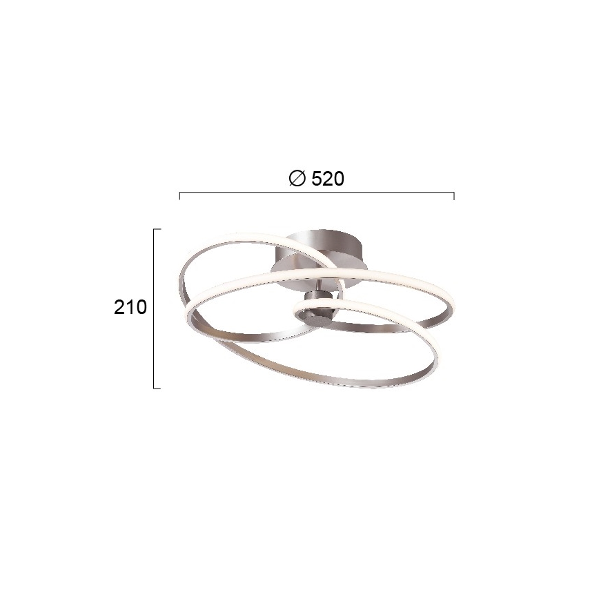 LED плафонен полилей CORT LED/40W/230V, сребрист