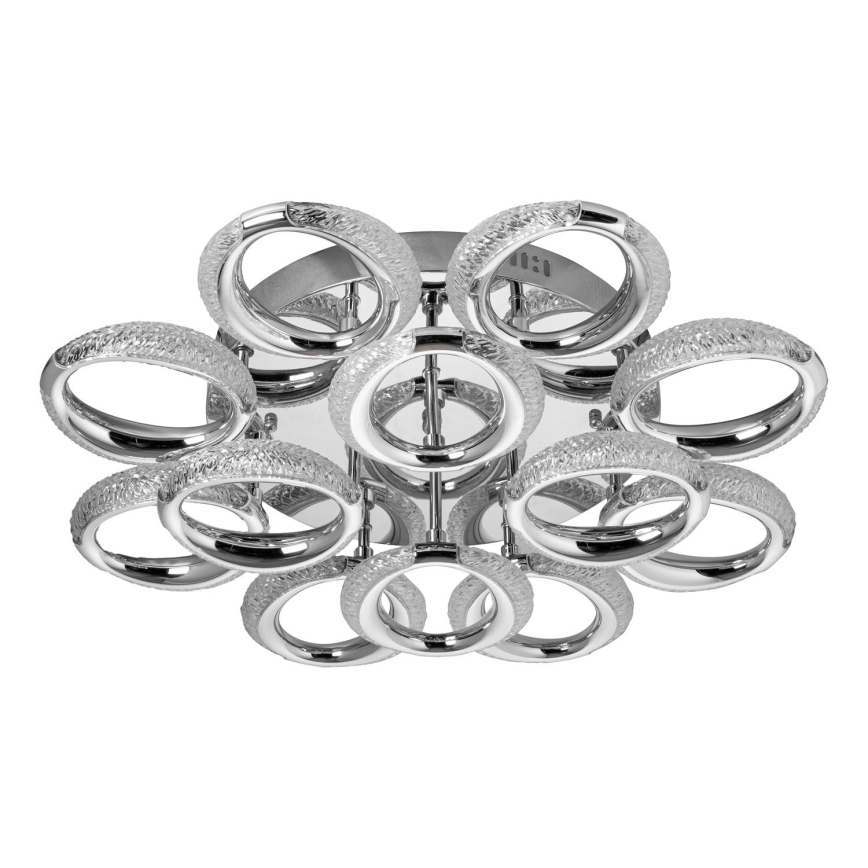 LED Плафониера 12xLED/14W/230V 3000-5000K Ø 60 см лъскав хром