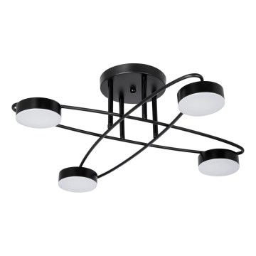 LED Плафониера 4xLED/7W/230V 3000-6000K Ø 60 см черна