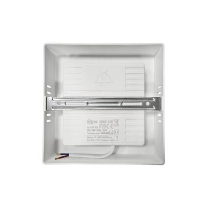 LED Плафониера BLOCK LED/12W/230V 4000K 16,7x16,7 см бял
