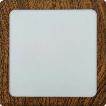 LED Плафониера BLOCK LED/12W/230V 4200K 16,3x16,3 см кафяв