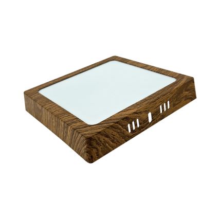 LED Плафониера BLOCK LED/12W/230V 4200K 16,3x16,3 см кафяв