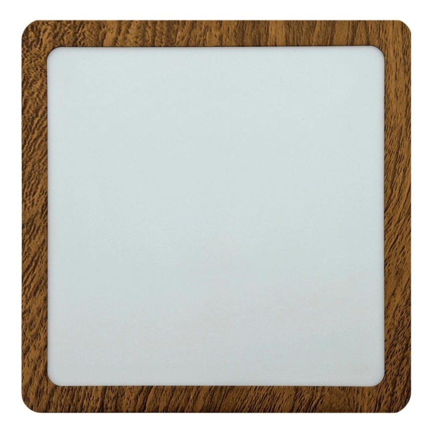LED Плафониера BLOCK LED/18W/230V 4200K 22x22 см кафяв