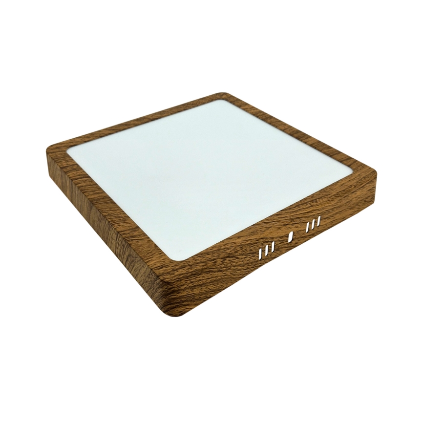 LED Плафониера BLOCK LED/18W/230V 4200K 22x22 см кафяв