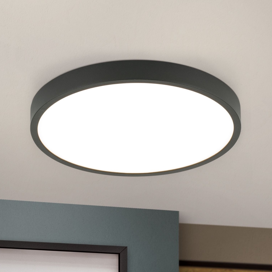 LED Плафониера BULLY LED/24W/230V Ø 24 см черен