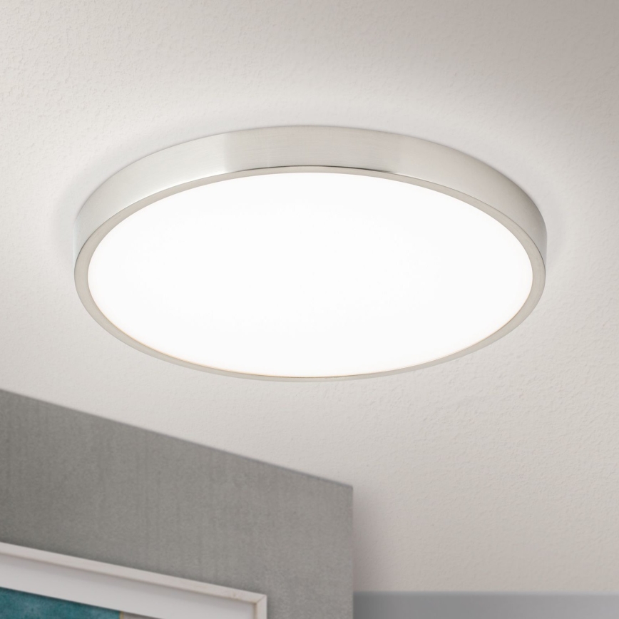 LED Плафониера BULLY LED/28W/230V Ø 28 см матов хром