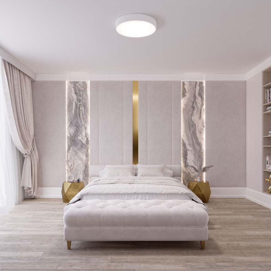 LED Плафониера CLEO LED/69W/230V 3000K Ø 50 см бял