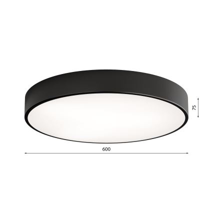 LED Плафониера CLEO LED/69W/230V 4000K Ø 60 см черен