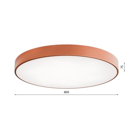 LED Плафониера CLEO LED/96W/230V 4000K Ø 80 см меден
