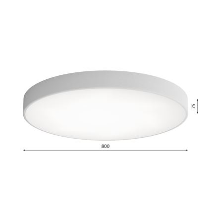 LED Плафониера CLEO LED/96W/230V 4000K Ø 80 см сив