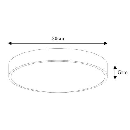 LED Плафониера FELIZ LED/30W/230V 4000K Ø 30 см черен