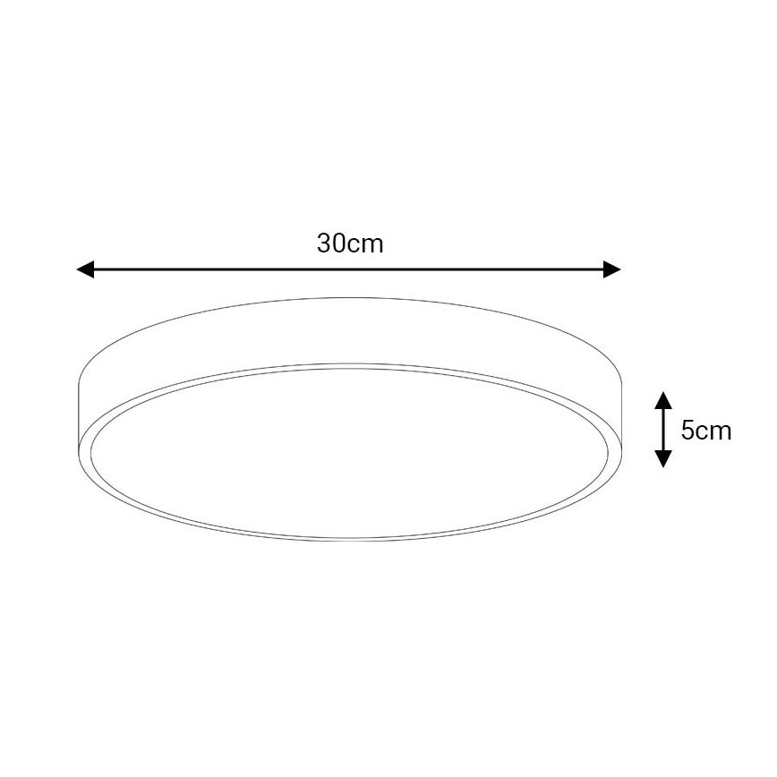 LED Плафониера FELIZ LED/30W/230V 4000K Ø 30 см черен