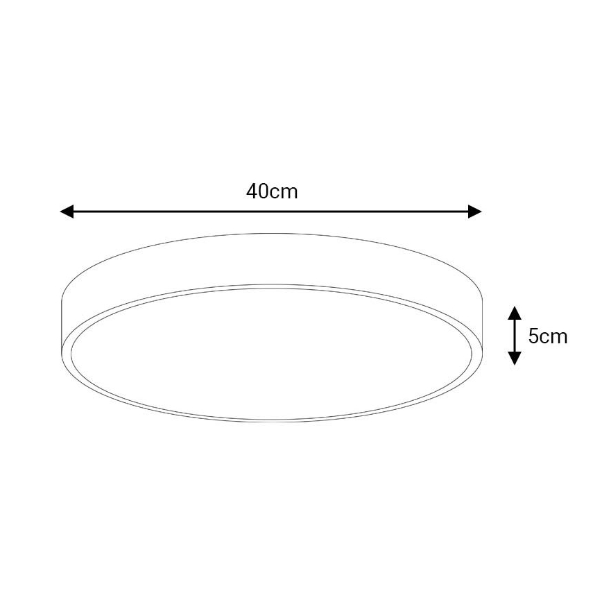 LED Плафониера FELIZ LED/40W/230V 4000K Ø 40 см черен