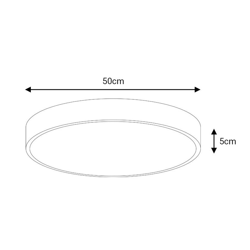 LED Плафониера FELIZ LED/50W/230V 4000K Ø 50 см черен
