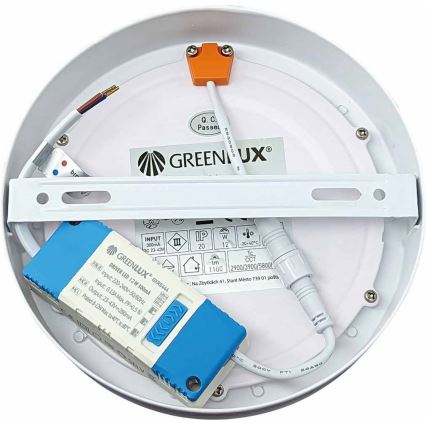 LED Плафониера FENIX LED/12W/230V 2900/3900/5800K Ø 16,8 см бял