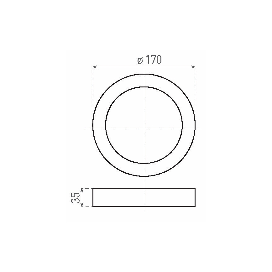 LED Плафониера FENIX LED/12W/230V 3800K Ø 17 см снежнобял