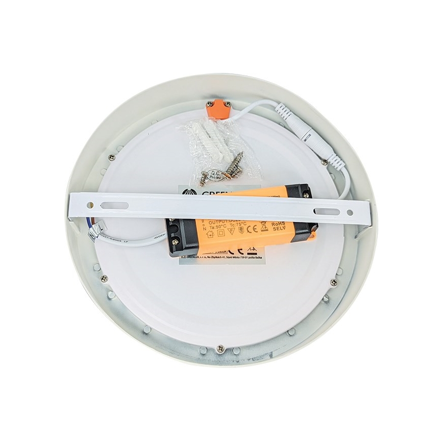 LED Плафониера FENIX LED/24W/230V 3800K Ø 29,8 см снежнобял