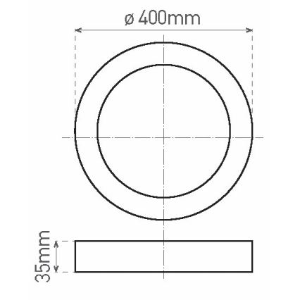 LED Плафониера FENIX LED/32W/230V 3800K Ø 40 см снежнобял