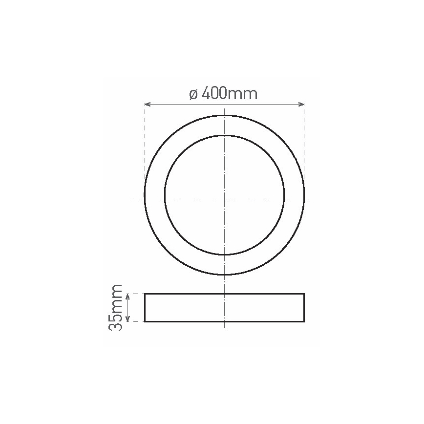 LED Плафониера FENIX LED/32W/230V 3800K Ø 40 см снежнобял