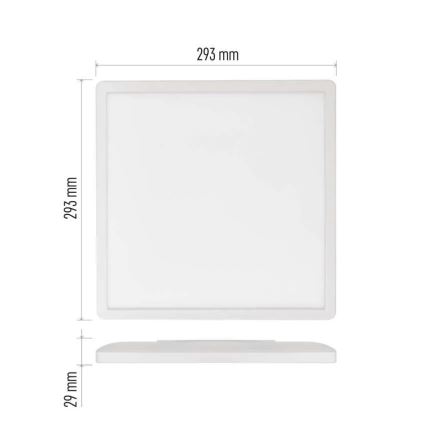 LED Плафониера FLORI LED/18W/230V 4000K бял 29x29 см