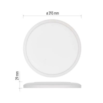 LED Плафониера FLORI LED/18W/230V 4000K бял Ø 29 см