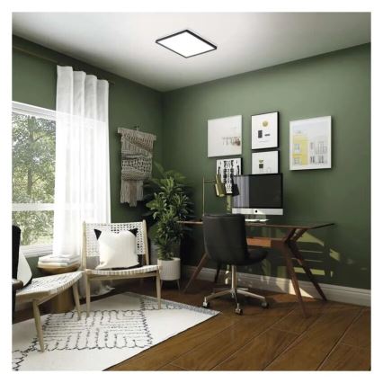 LED Плафониера FLORI LED/18W/230V 4000K черен 29x29 см