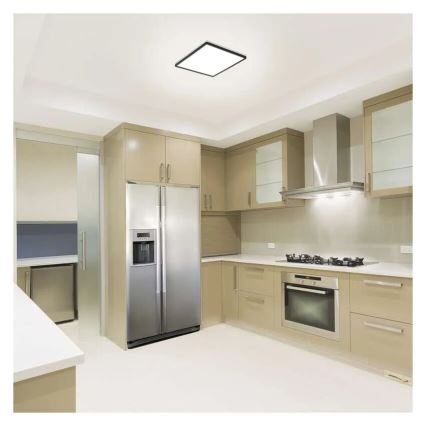 LED Плафониера FLORI LED/18W/230V 4000K черен 29x29 см