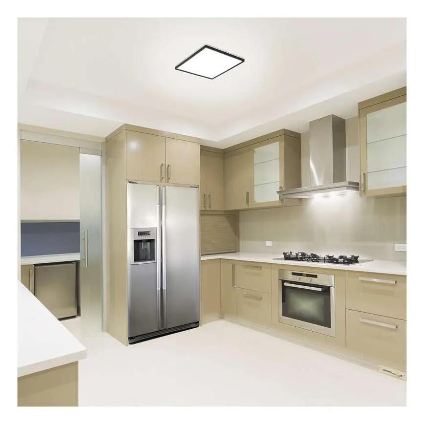 LED Плафониера FLORI LED/18W/230V 4000K черен 29x29 см