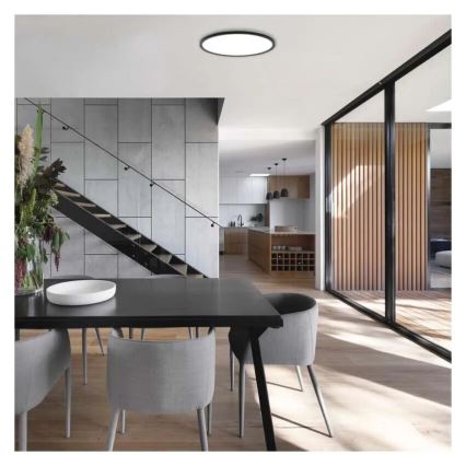 LED Плафониера FLORI LED/18W/230V 4000K черен Ø 29 см