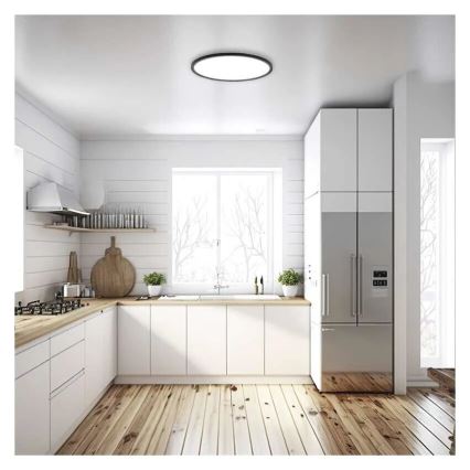 LED Плафониера FLORI LED/18W/230V 4000K черен Ø 29 см