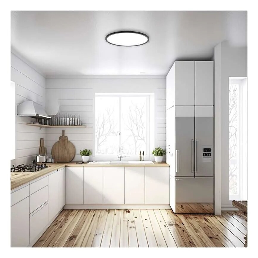 LED Плафониера FLORI LED/18W/230V 4000K черен Ø 29 см