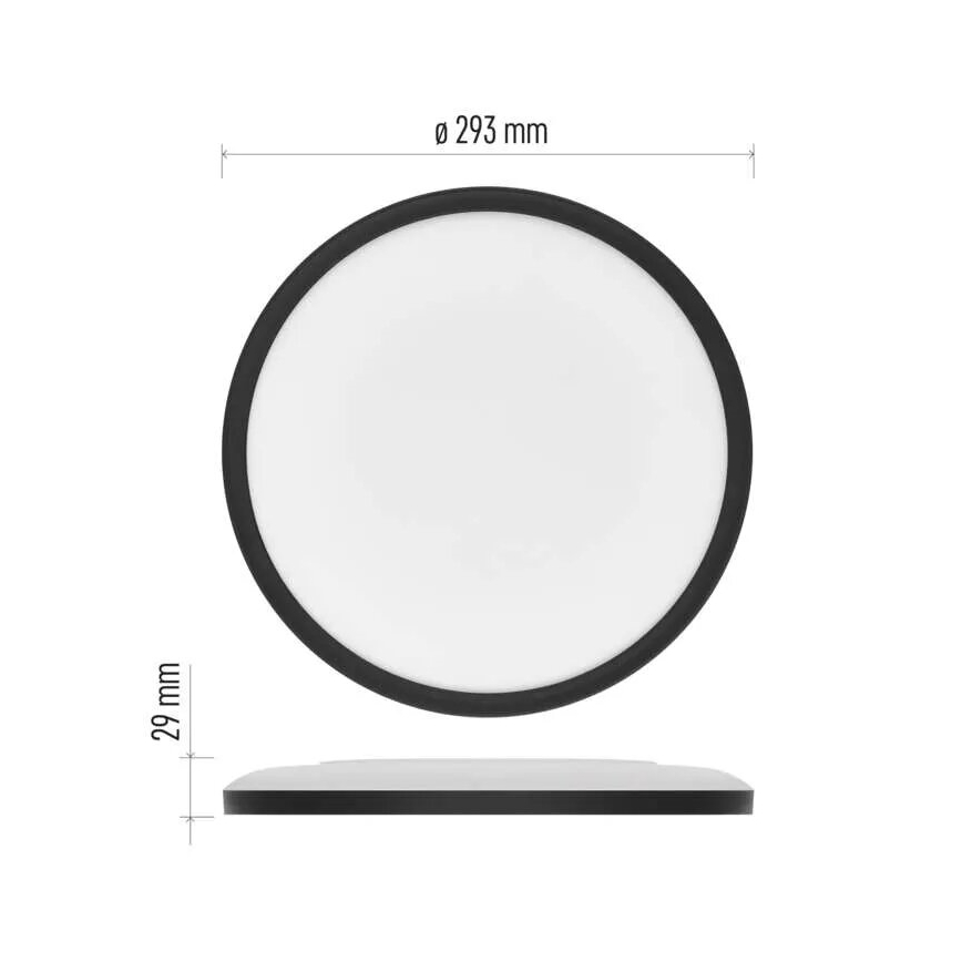 LED Плафониера FLORI LED/18W/230V 4000K черен Ø 29 см