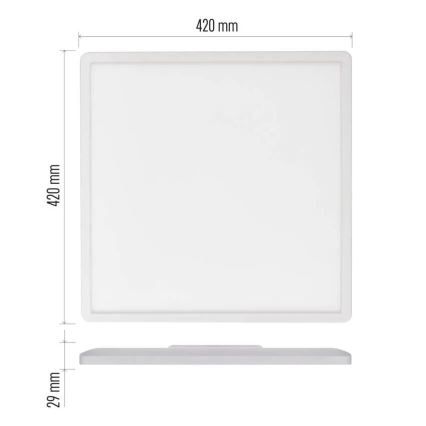 LED Плафониера FLORI LED/22W/230V 4000K бял 42x42 см