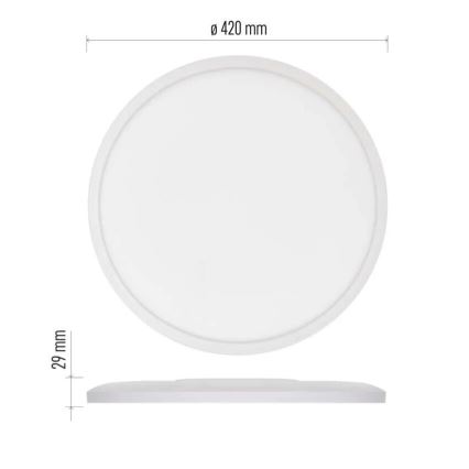 LED Плафониера FLORI LED/22W/230V 4000K бял Ø 42 см