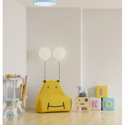 LED Детска плафониера GALAXY KIDS LED/24W/230V точки тюркоаз/бяла