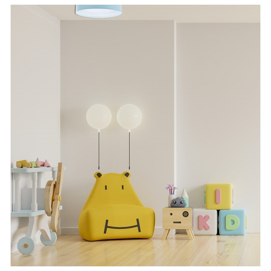 LED Детска плафониера GALAXY KIDS LED/24W/230V точки тюркоаз/бяла