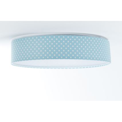 LED Детска плафониера GALAXY KIDS LED/24W/230V точки тюркоаз/бяла