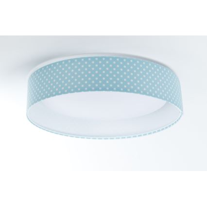 LED Детска плафониера GALAXY KIDS LED/24W/230V точки тюркоаз/бяла