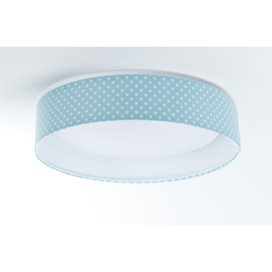 LED Детска плафониера GALAXY KIDS LED/24W/230V точки тюркоаз/бяла