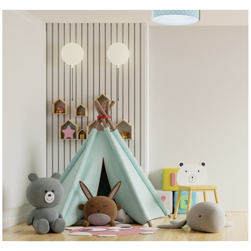 LED Детска плафониера GALAXY KIDS LED/24W/230V звезди зелена/бяла