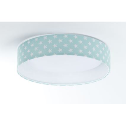 LED Детска плафониера GALAXY KIDS LED/24W/230V звезди зелена/бяла