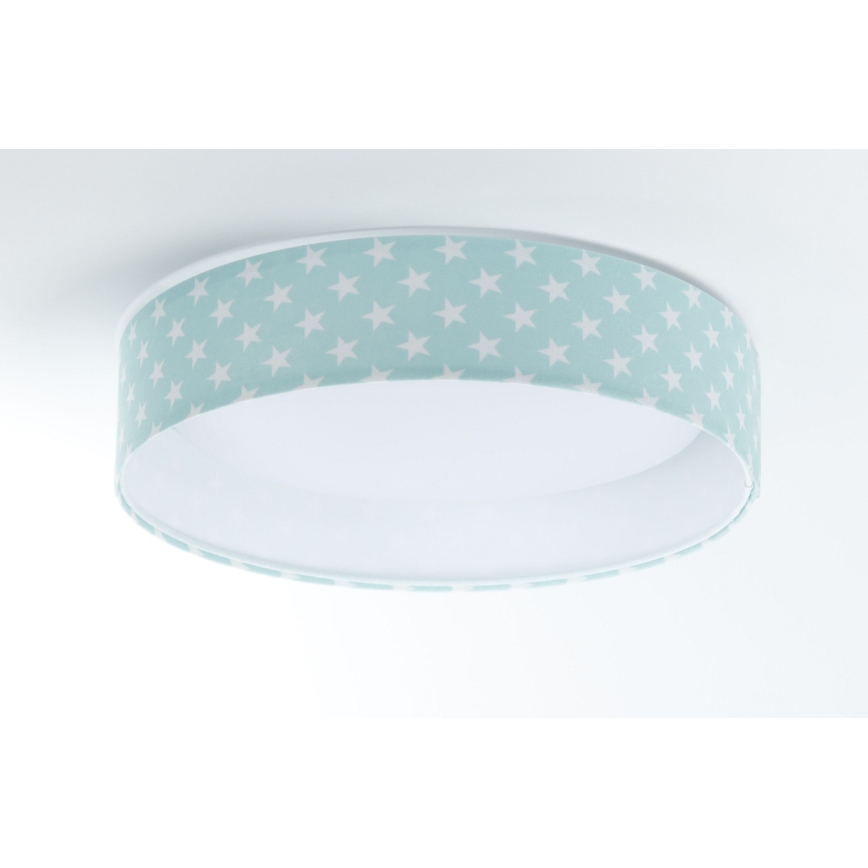 LED Детска плафониера GALAXY KIDS LED/24W/230V звезди зелена/бяла