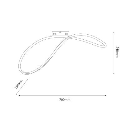 LED Плафониера INFINITY LED/21W/230V черен